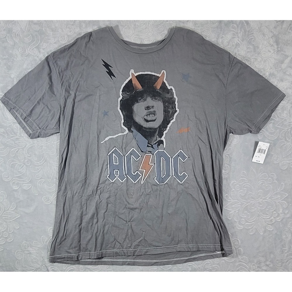AC/DC Graphic T-Shirt Gray Men's Size XXL New With Tags